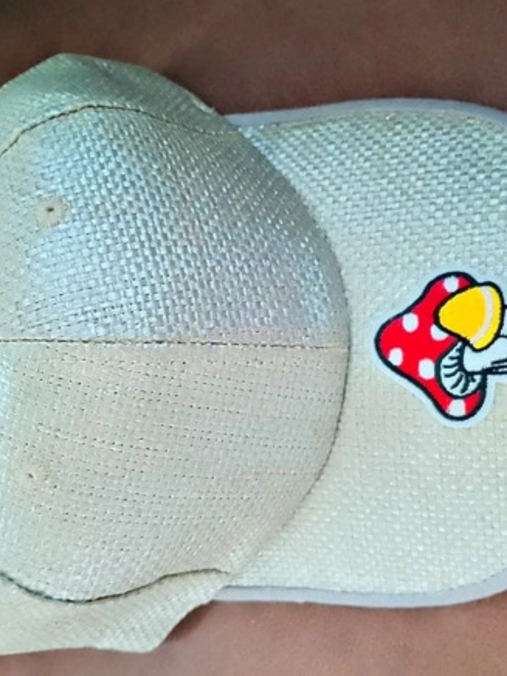 TASHON Embroidered Mushroom Trucker Hat in Nude